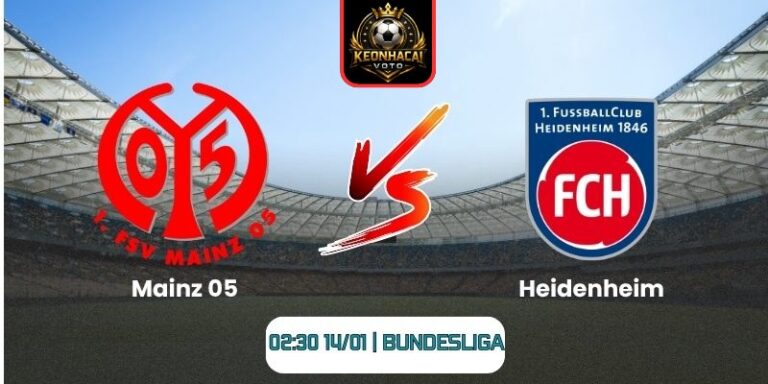 Soi kèo nhận định trận Mainz 05 vs Heidenheim (02:30 14/01 | Bundesliga) 5 Soi kèo nhận định trận Mainz 05 vs Heidenheim