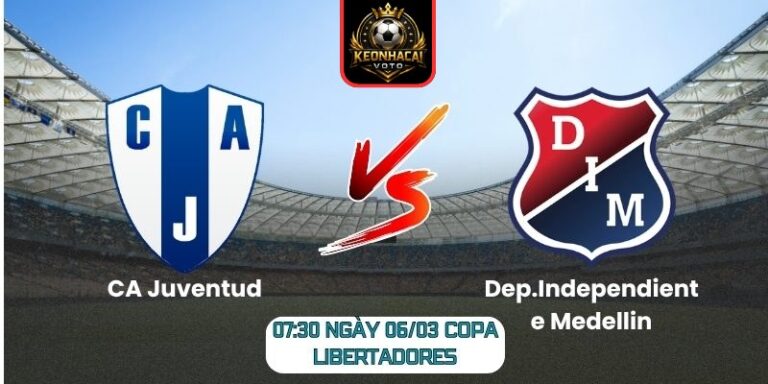 Soi kèo trận CA Juventud vs Dep.Independiente Medellin (07:30 ngày 06/03, Copa Libertadores): Thử thách sân khách 2 Soi kèo trận CA Juventud vs Dep.Independiente Medellin (07:30 ngày 06/03, Copa Libertadores)