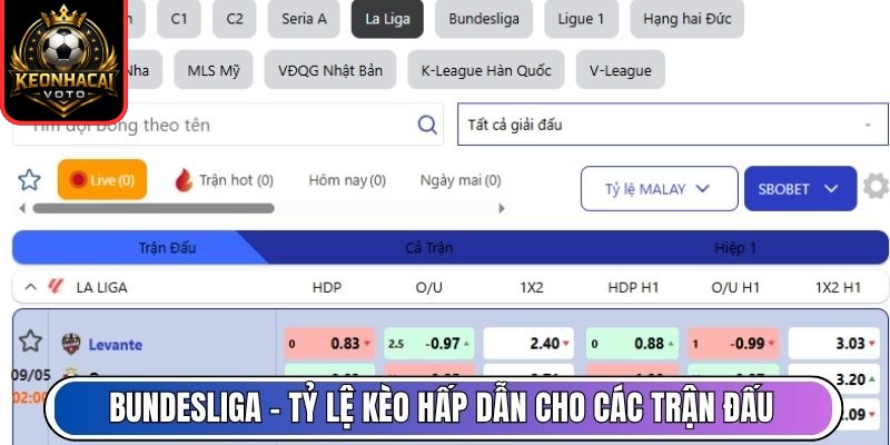KEONHACAI | Tỷ Lệ Kèo Nhà Cái , Keonhacai Trực Tiếp 24/7 83 Bundesliga – Tỷ lệ kèo hấp dẫn cho các trận đấu cởi mở